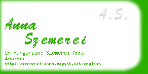 anna szemerei business card